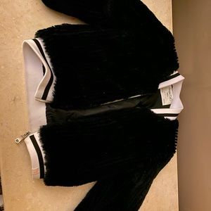 Cute kids FUR varsity jacket !